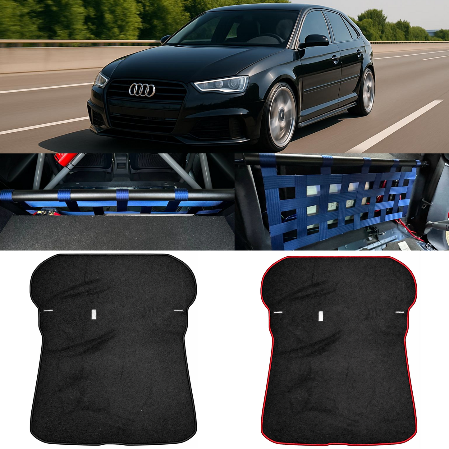 Audi A3 8P Clubsport Netz + Teppich Bundle