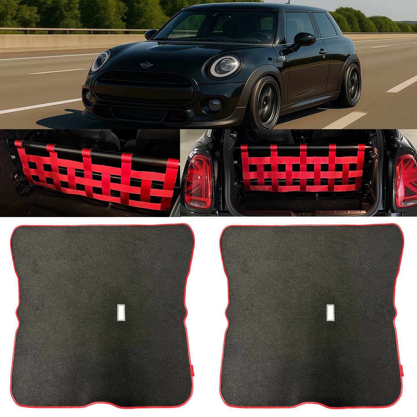 Mini Cooper F56 Clubsport Netz + Teppich Bundle